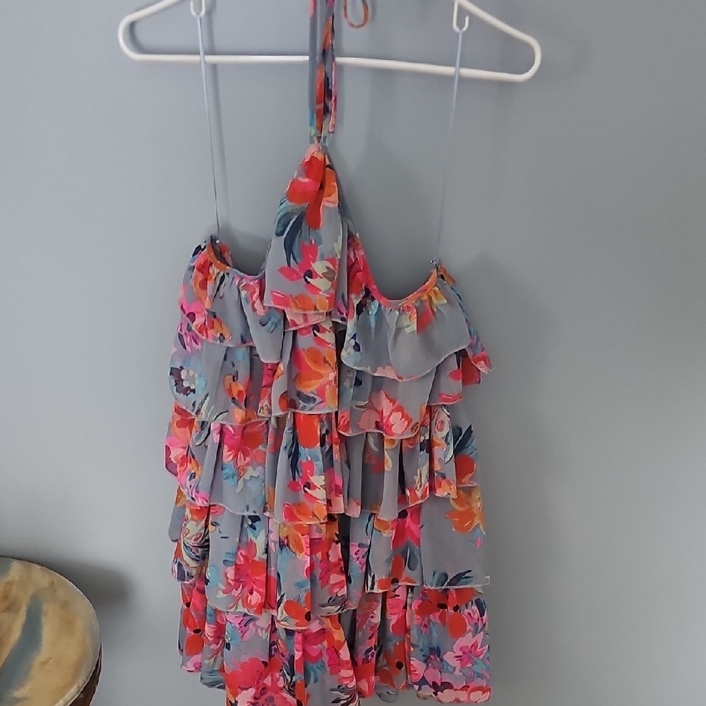 Floral Ruffle Mini Dress - Picture 4 of 5